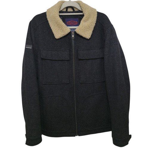 Superdry black grey wool - superdry, blend