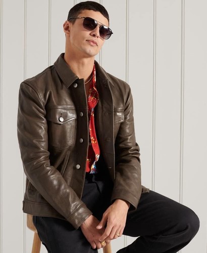 Superdry leather western - leather,