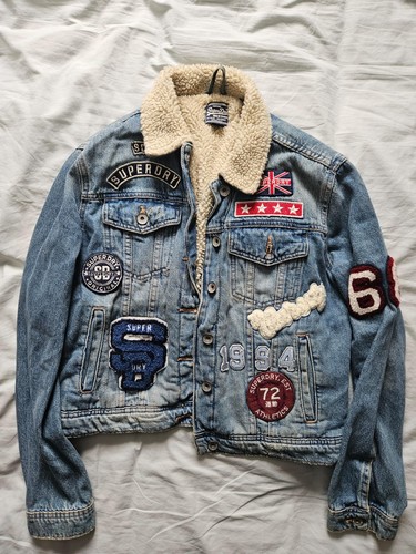 Superdry ladies sherpa denim - sherpa,
