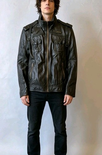 Real leather military - ,